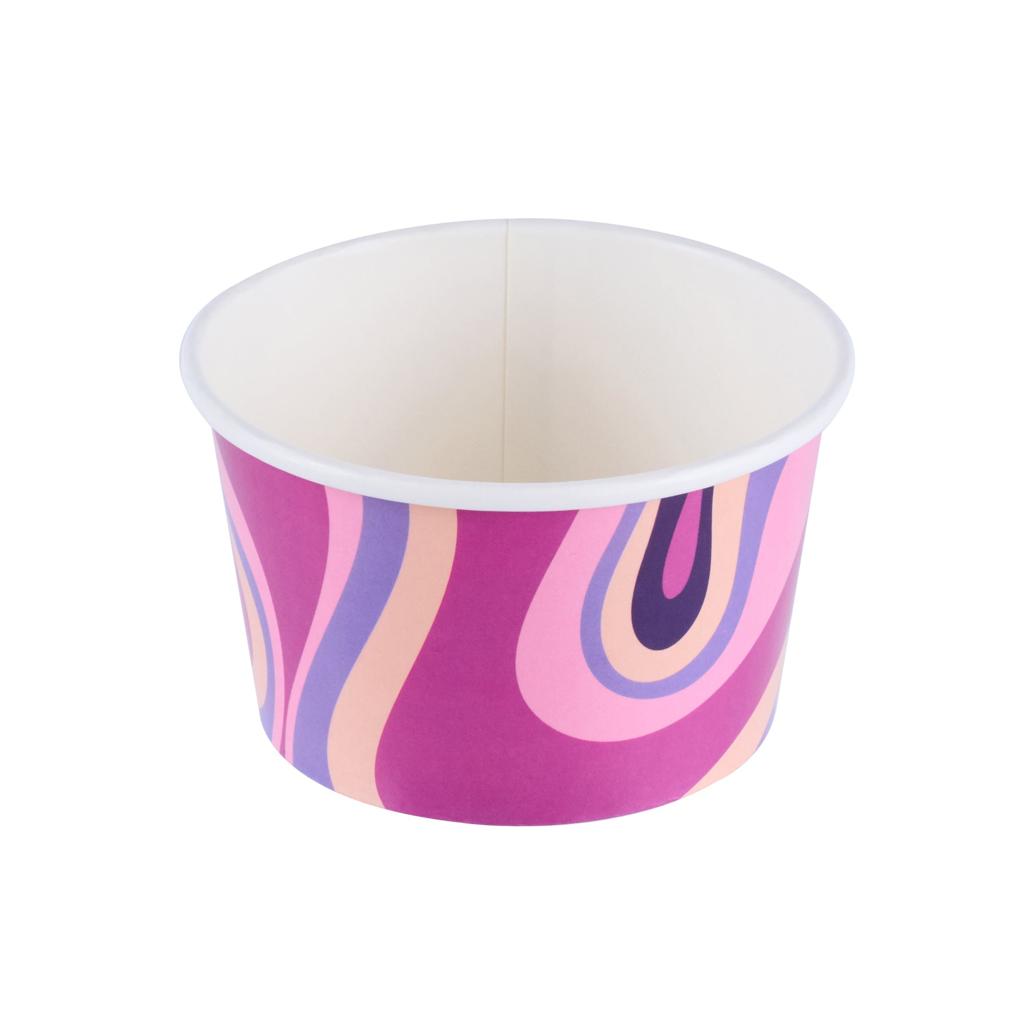 Coppetta 8 oz Round Midnight Groove Paper To Go Cup - 3 3/4" x 3 3/4" x 2 1/4" - 200 count box