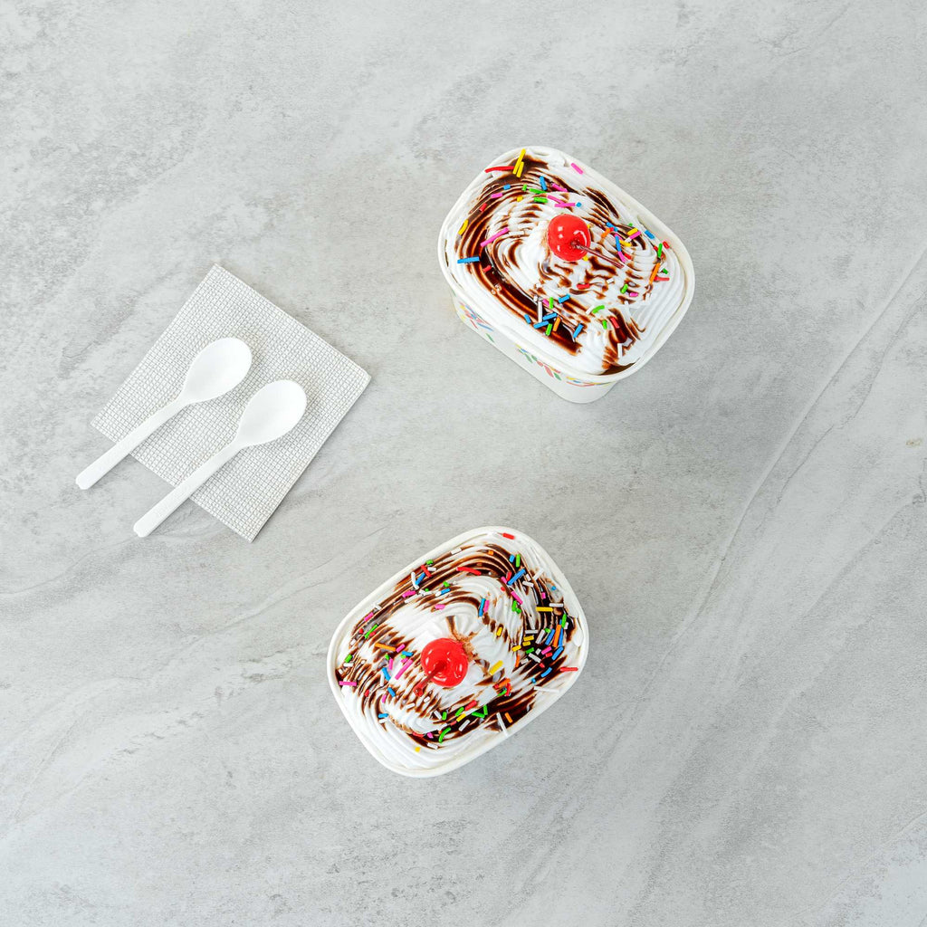 Coppetta 12 oz Square Paper To Go Cup - with Classic Sprinkles - 4 1/4" x 3 1/4" x 2 3/4" - 50 count box