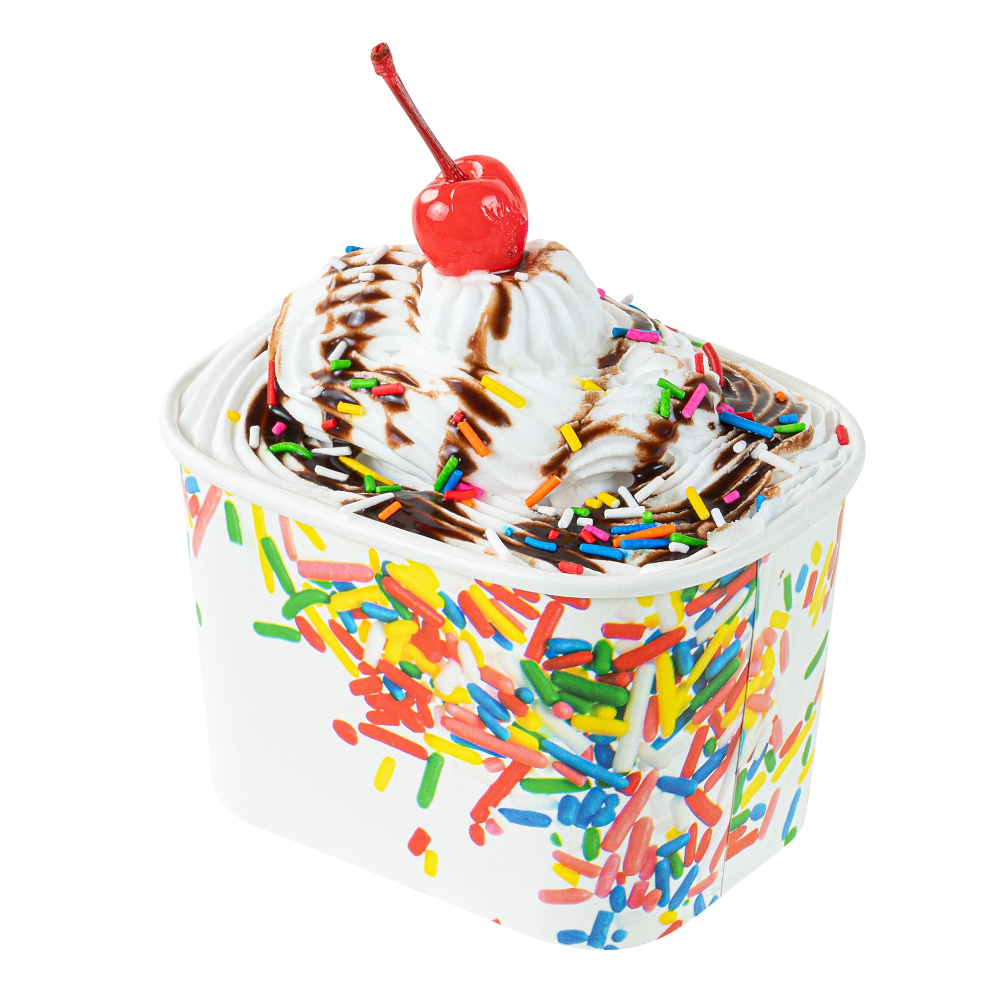 Coppetta 12 oz Square Paper To Go Cup - with Classic Sprinkles - 4 1/4" x 3 1/4" x 2 3/4" - 200 count box