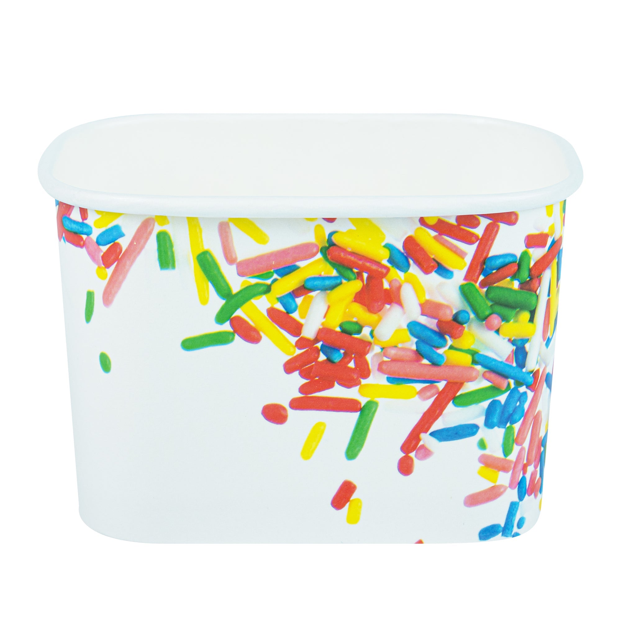 Coppetta 12 oz Square Paper To Go Cup - with Classic Sprinkles - 4 1/4" x 3 1/4" x 2 3/4" - 200 count box