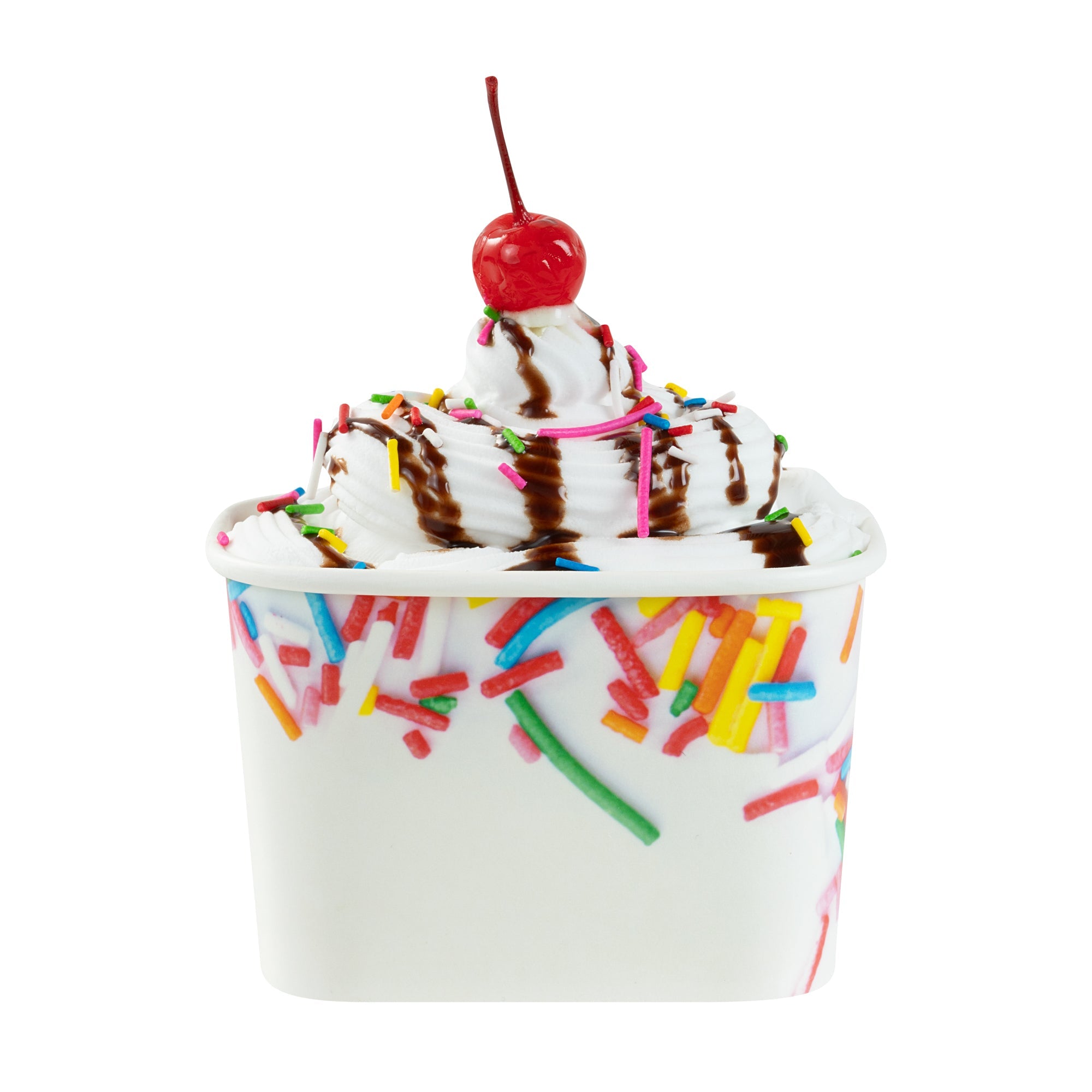 Coppetta 12 oz Square Paper To Go Cup - with Festive Sprinkles - 4 1/4" x 3 1/4" x 2 3/4" - 50 count box