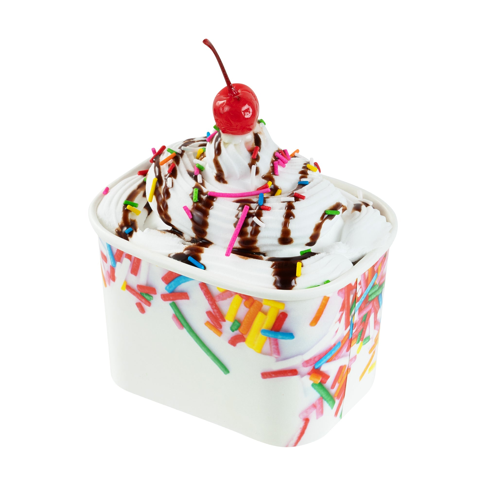 Coppetta 12 oz Square Paper To Go Cup - with Festive Sprinkles - 4 1/4" x 3 1/4" x 2 3/4" - 200 count box