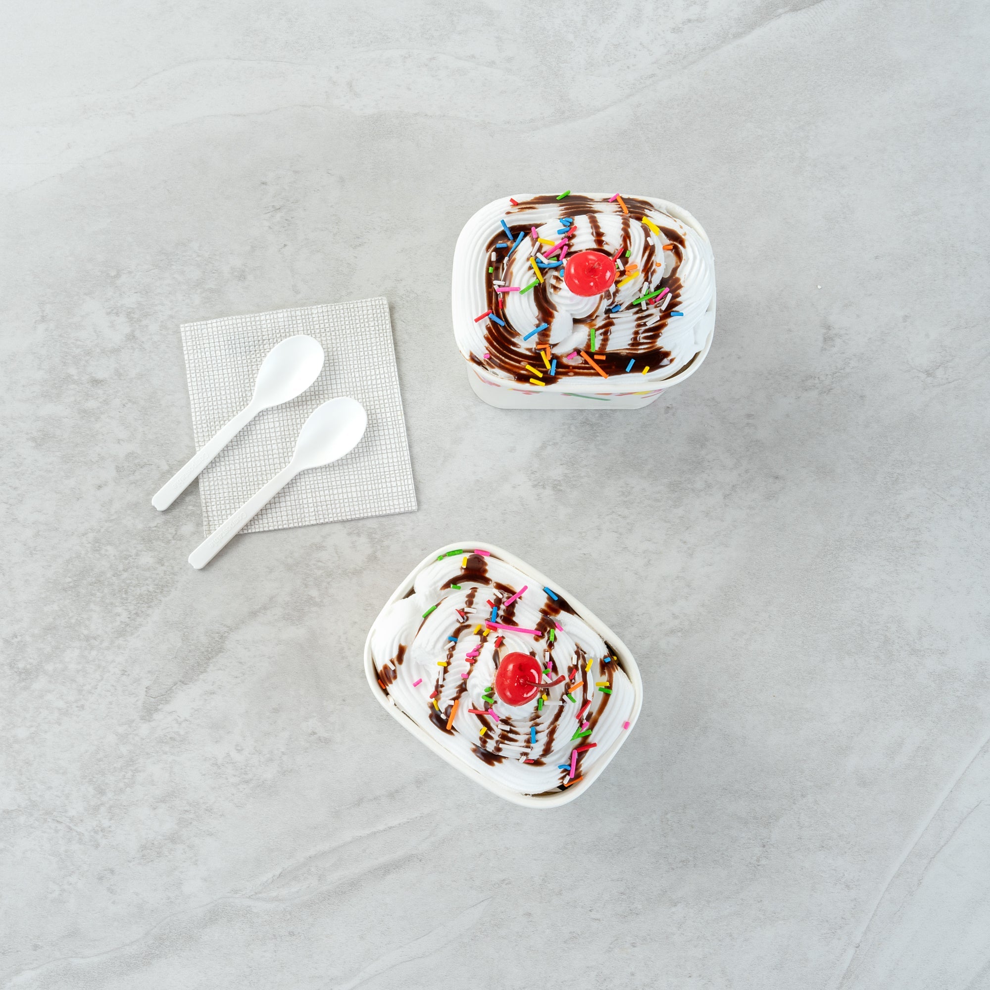 Coppetta 12 oz Square Paper To Go Cup - with Festive Sprinkles - 4 1/4" x 3 1/4" x 2 3/4" - 200 count box