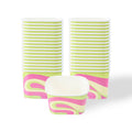 Coppetta 12 oz Square Pastel Groove Paper To Go Cup - 4 1/4" x 3 1/4" x 2 3/4" - 200 count box