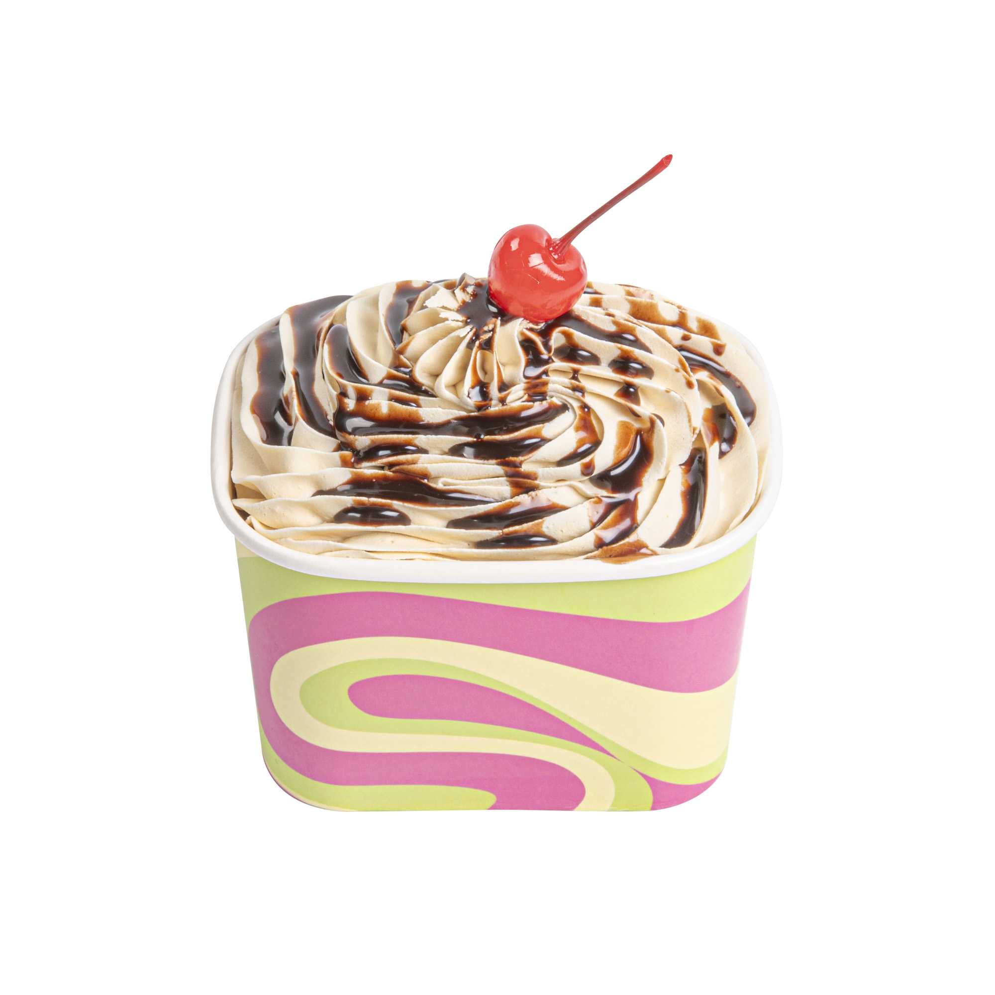 Coppetta 12 oz Square Pastel Groove Paper To Go Cup - 4 1/4" x 3 1/4" x 2 3/4" - 50 count box
