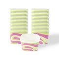 Coppetta 12 oz Square Pastel Groove Paper To Go Cup - 4 1/4" x 3 1/4" x 2 3/4" - 50 count box