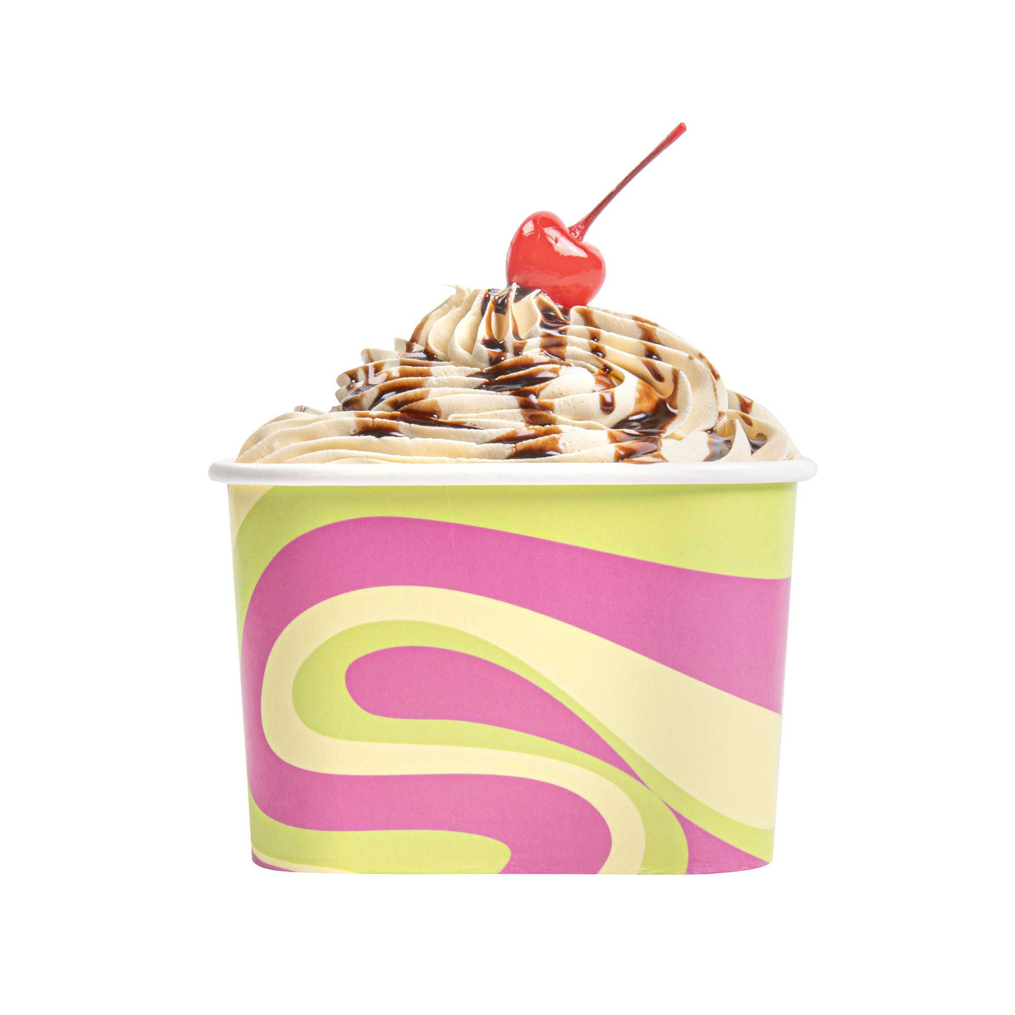 Coppetta 12 oz Square Pastel Groove Paper To Go Cup - 4 1/4" x 3 1/4" x 2 3/4" - 50 count box