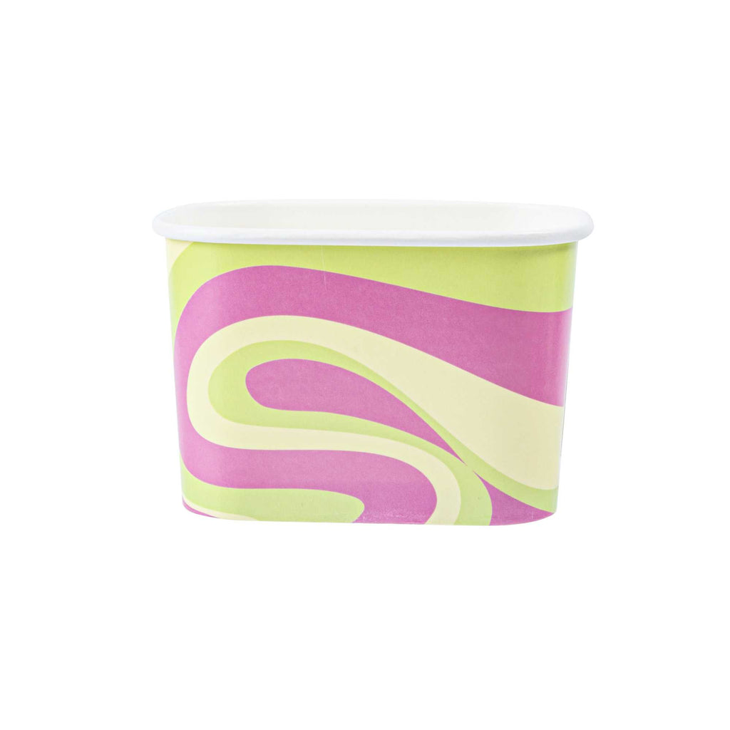 Coppetta 12 oz Square Pastel Groove Paper To Go Cup - 4 1/4" x 3 1/4" x 2 3/4" - 50 count box