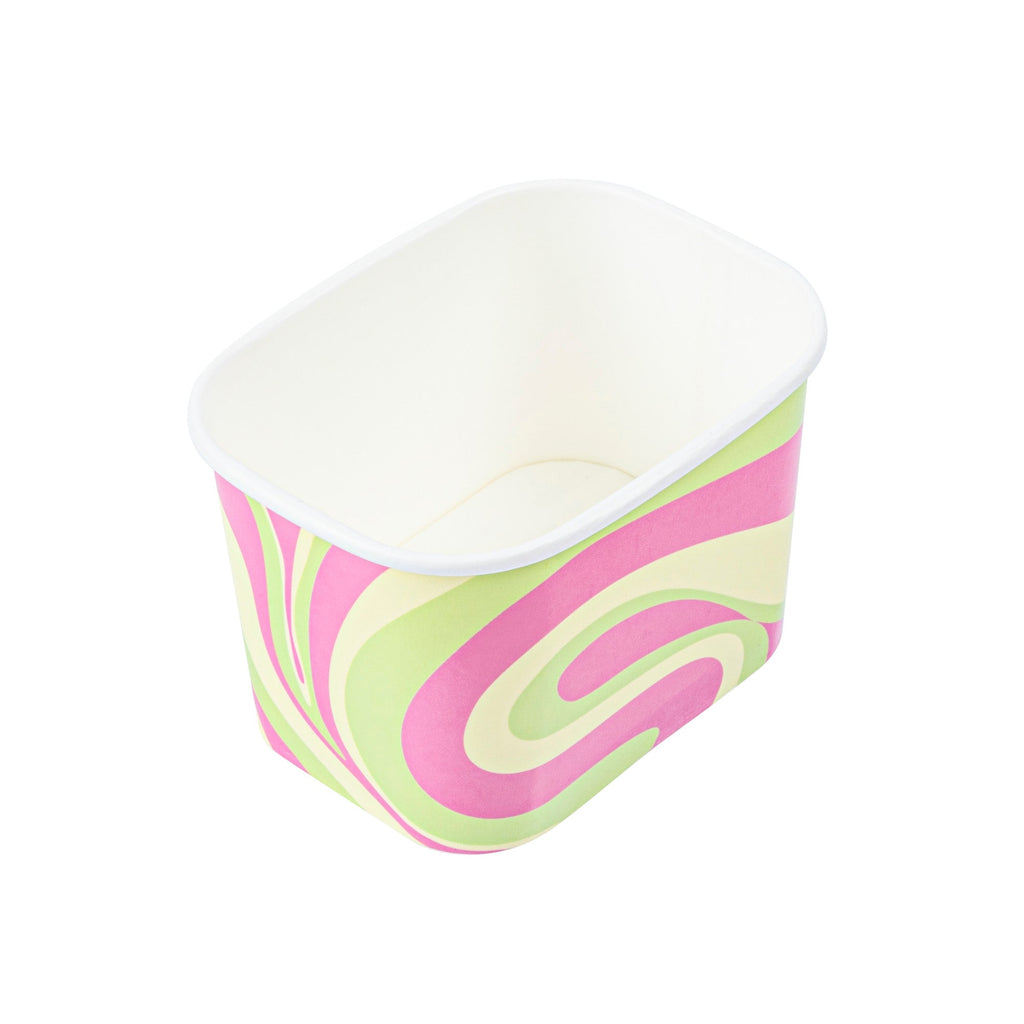 Coppetta 12 oz Square Pastel Groove Paper To Go Cup - 4 1/4" x 3 1/4" x 2 3/4" - 200 count box