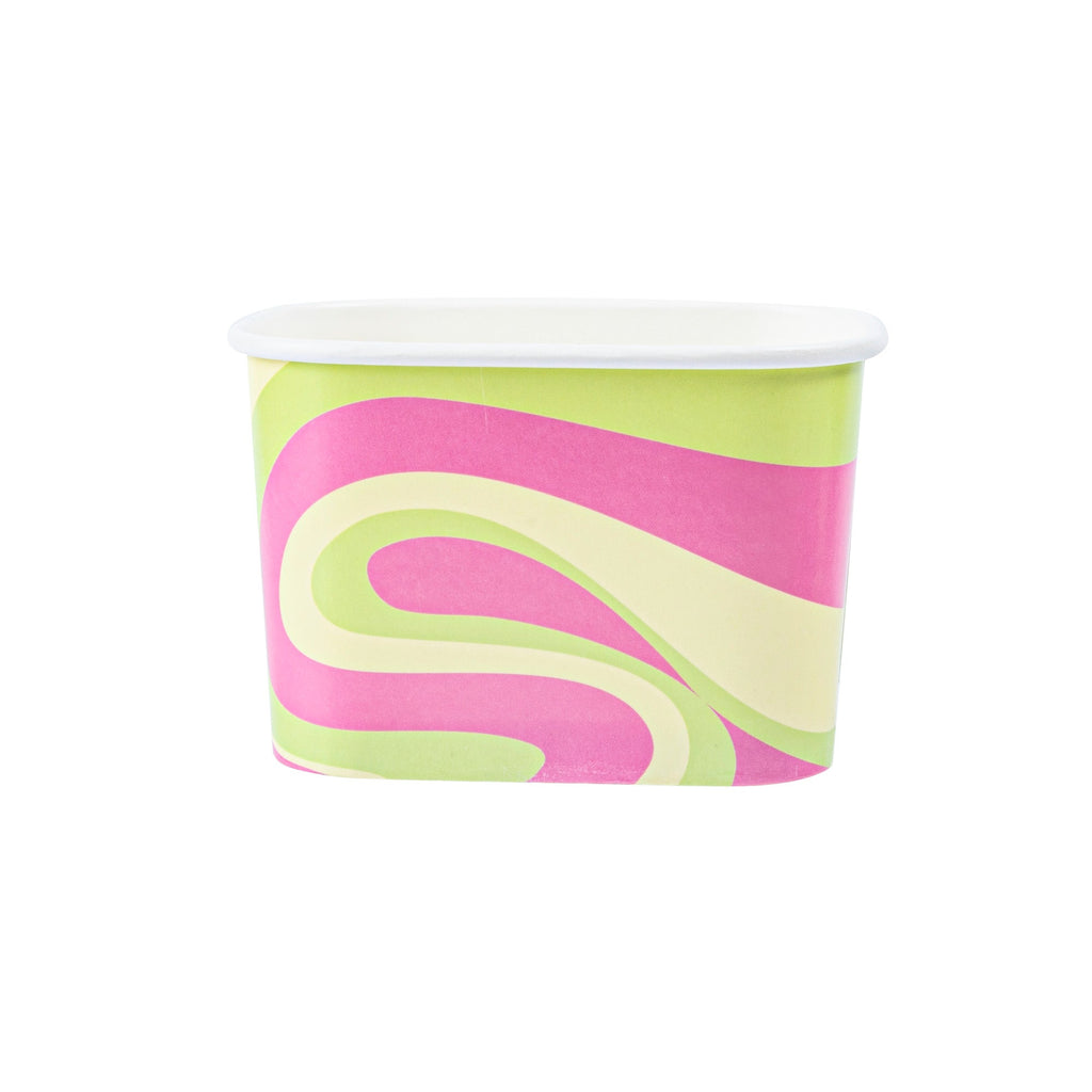 Coppetta 12 oz Square Pastel Groove Paper To Go Cup - 4 1/4" x 3 1/4" x 2 3/4" - 200 count box