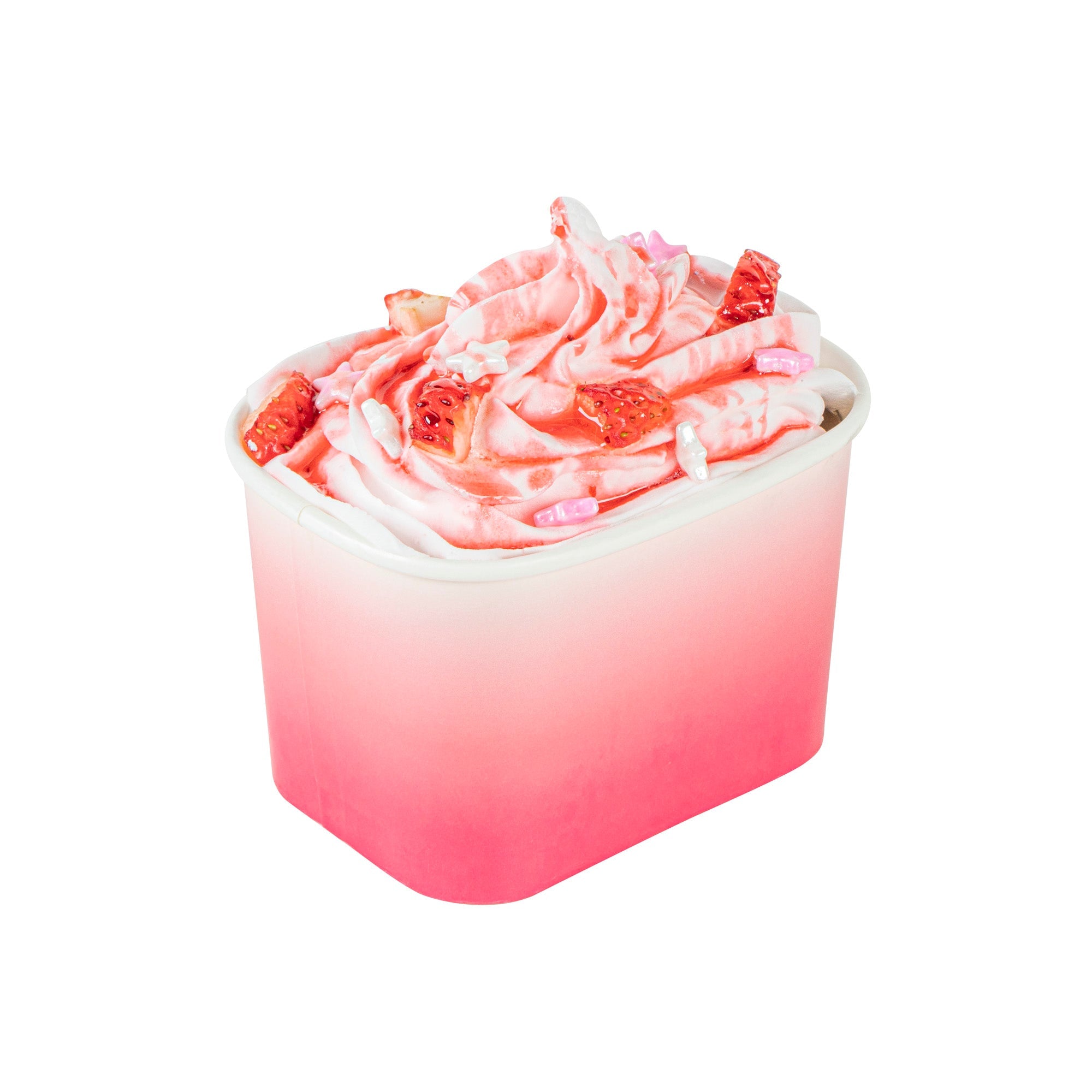 Coppetta 12 oz Square Pink And White Ombre Paper To Go Cup - 4 1/4" x 3 1/4" x 2 3/4" - 200 count box