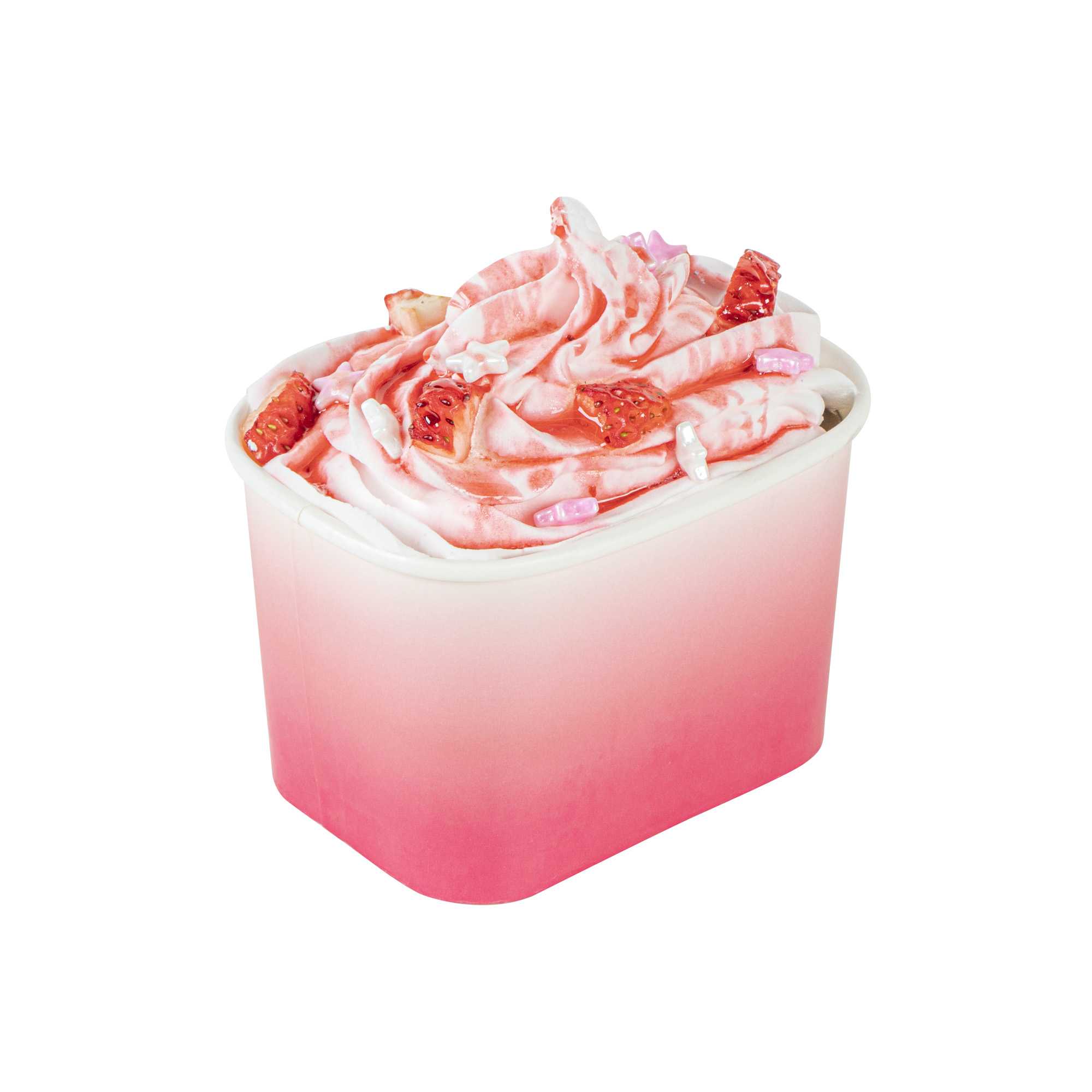 Coppetta 12 oz Square Pink And White Ombre Paper To Go Cup - 4 1/4" x 3 1/4" x 2 3/4" - 50 count box
