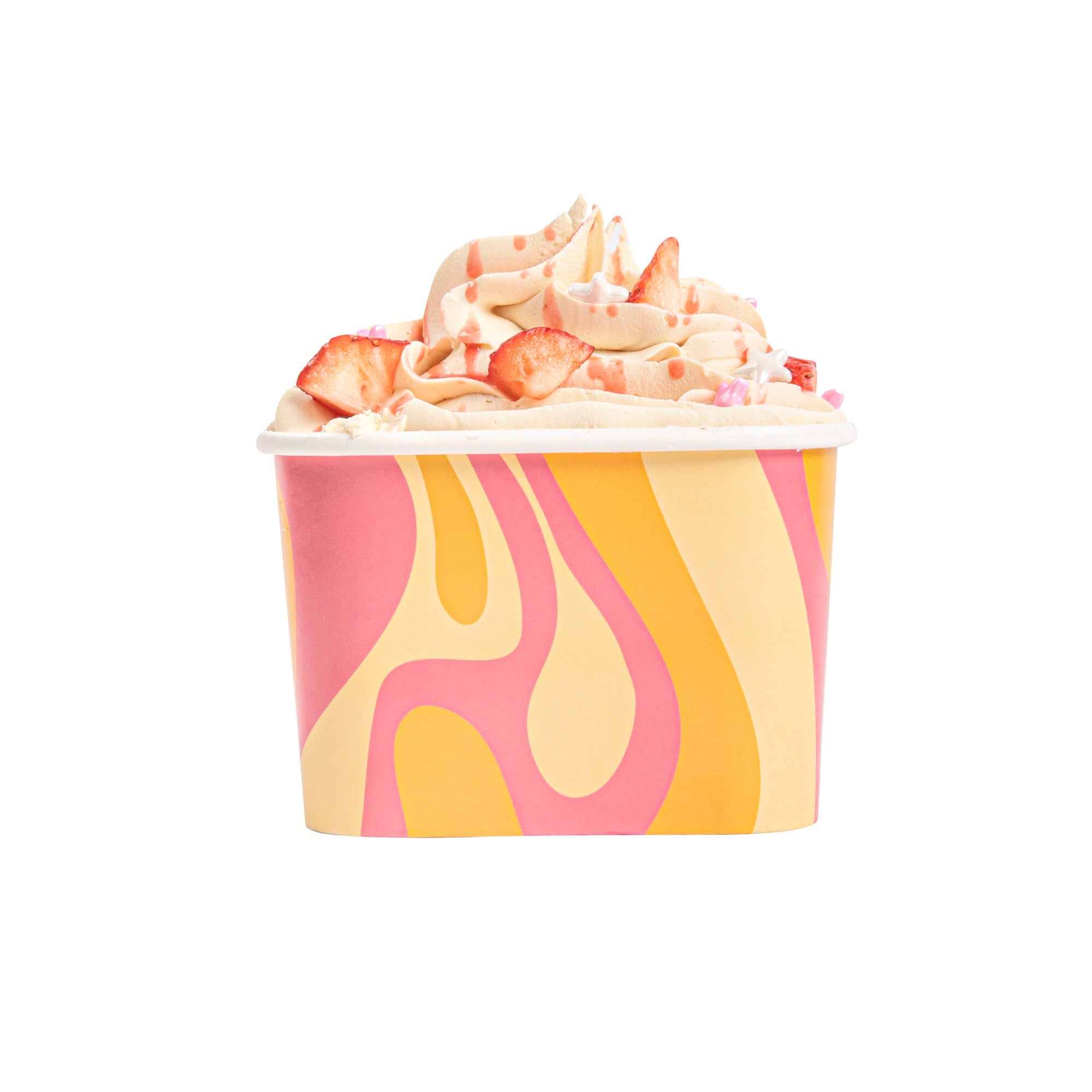 Coppetta 12 oz Square Tropical Twist Paper To Go Cup - 4 1/4" x 3 1/4" x 2 3/4" - 200 count box