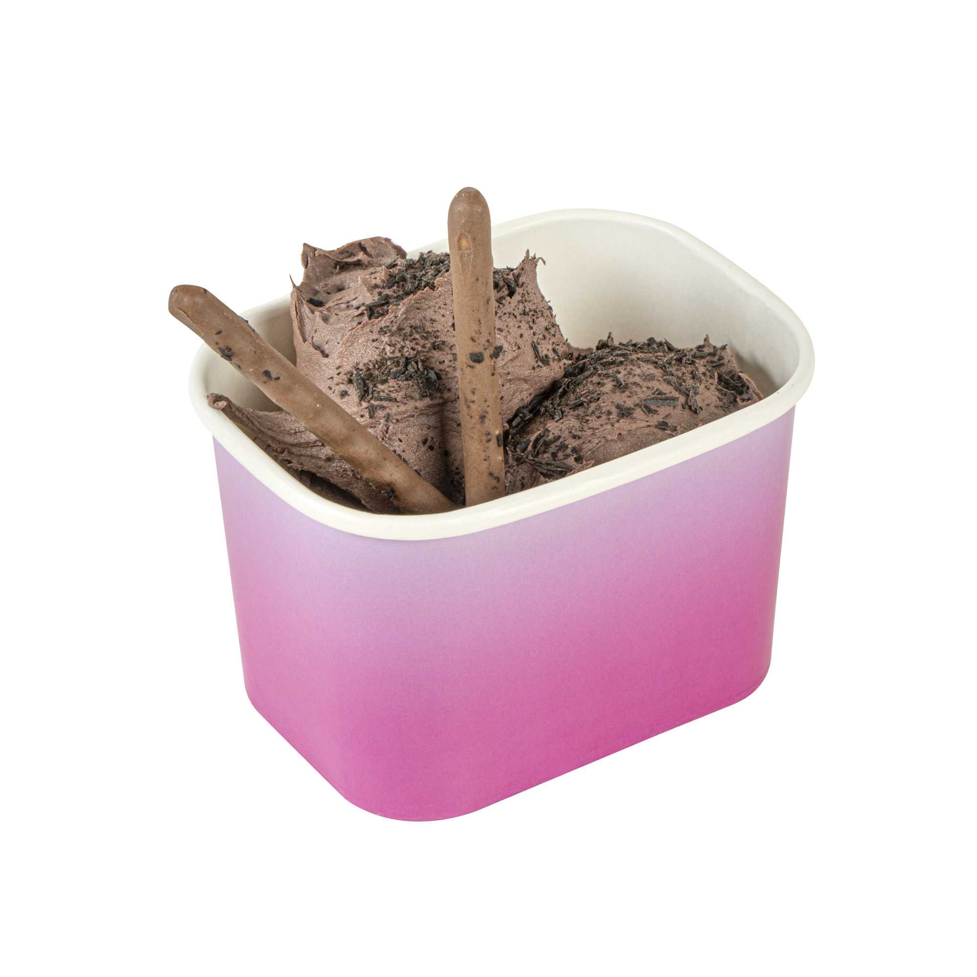 Coppetta 12 oz Square Purple And Blue Ombre Paper To Go Cup - 4 1/4" x 3 1/4" x 2 3/4" - 50 count box