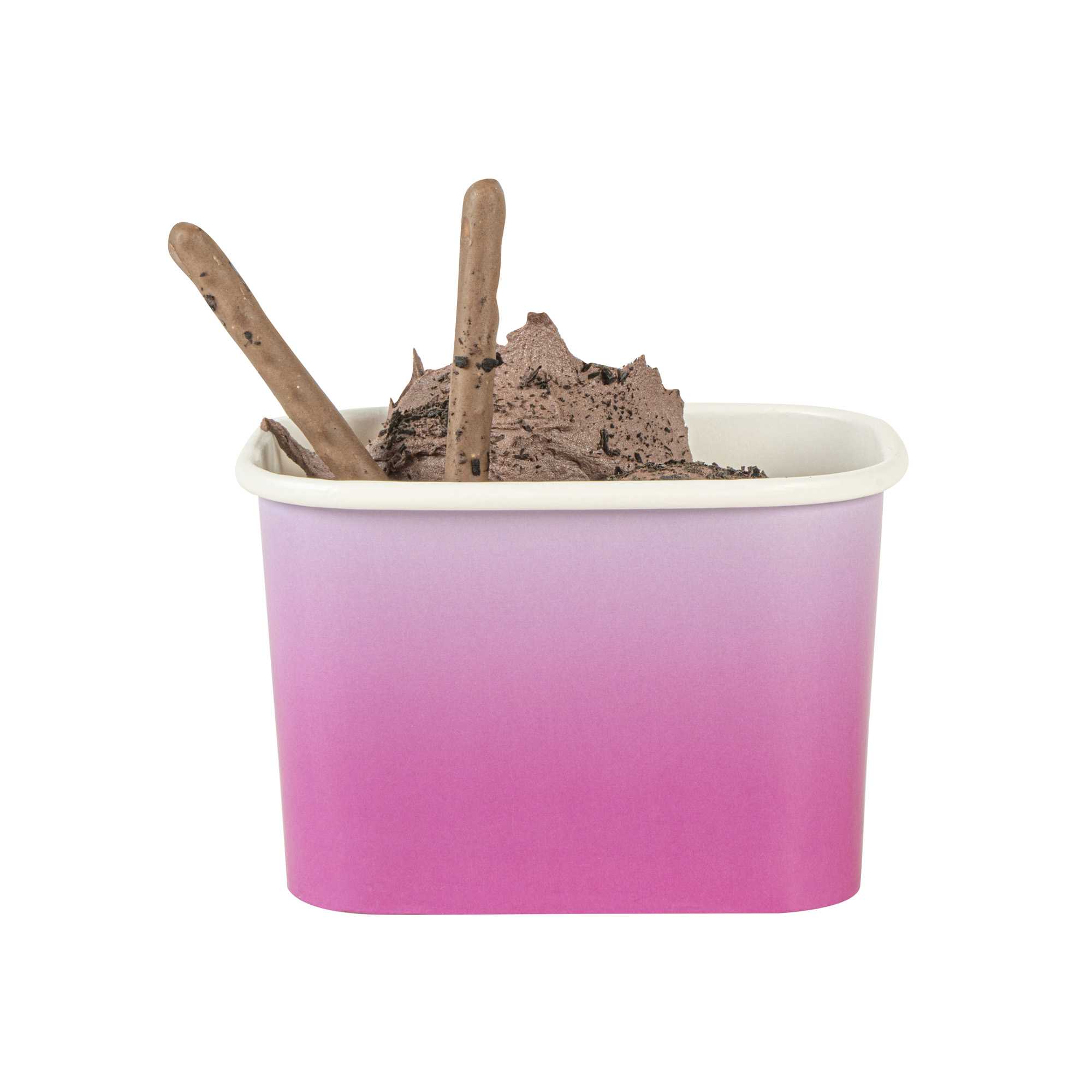Coppetta 12 oz Square Purple And Blue Ombre Paper To Go Cup - 4 1/4" x 3 1/4" x 2 3/4" - 50 count box