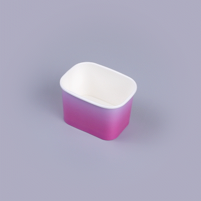 Coppetta 12 oz Square Purple And Blue Ombre Paper To Go Cup - 4 1/4" x 3 1/4" x 2 3/4" - 50 count box