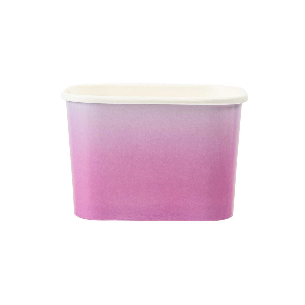Coppetta 12 oz Square Purple And Blue Ombre Paper To Go Cup - 4 1/4" x 3 1/4" x 2 3/4" - 50 count box