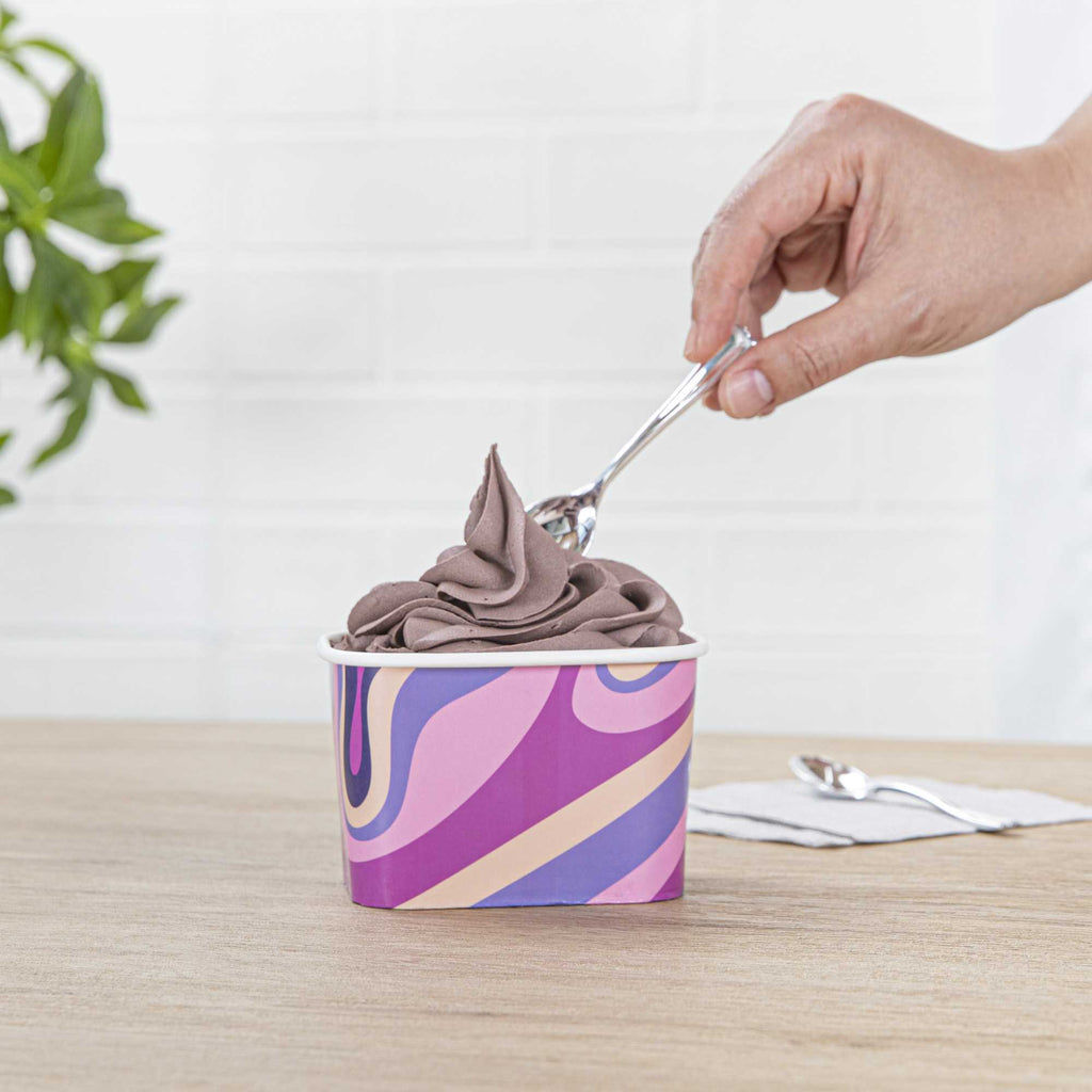 Coppetta 12 oz Square Midnight Groove Paper To Go Cup - 4 1/4" x 3 1/4" x 2 3/4" - 50 count box