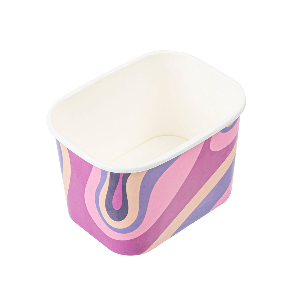 Coppetta 12 oz Square Midnight Groove Paper To Go Cup - 4 1/4" x 3 1/4" x 2 3/4" - 200 count box