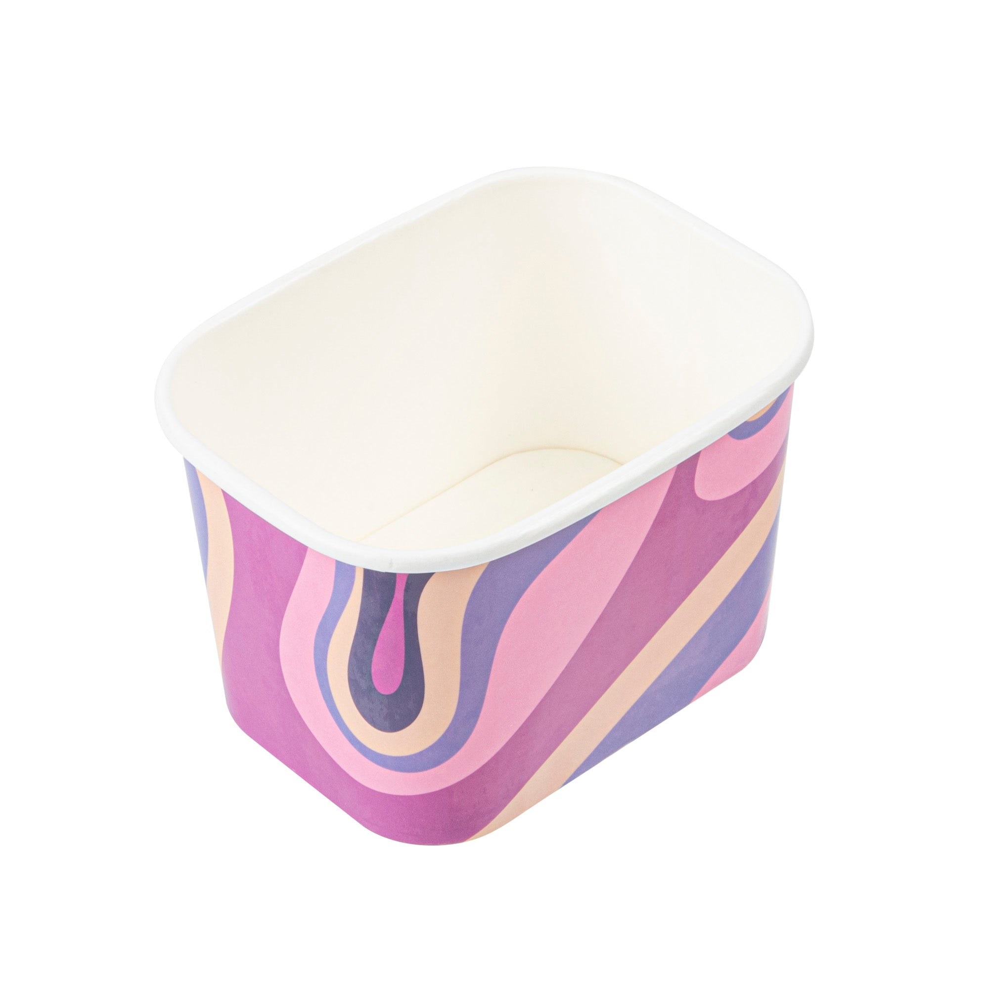 Coppetta 12 oz Square Midnight Groove Paper To Go Cup - 4 1/4" x 3 1/4" x 2 3/4" - 200 count box