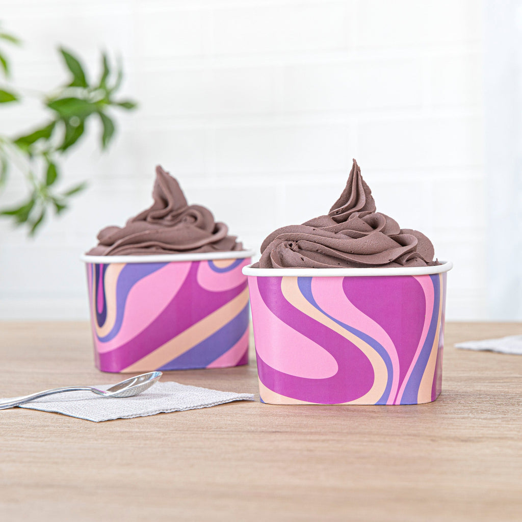 Coppetta 12 oz Square Midnight Groove Paper To Go Cup - 4 1/4" x 3 1/4" x 2 3/4" - 200 count box