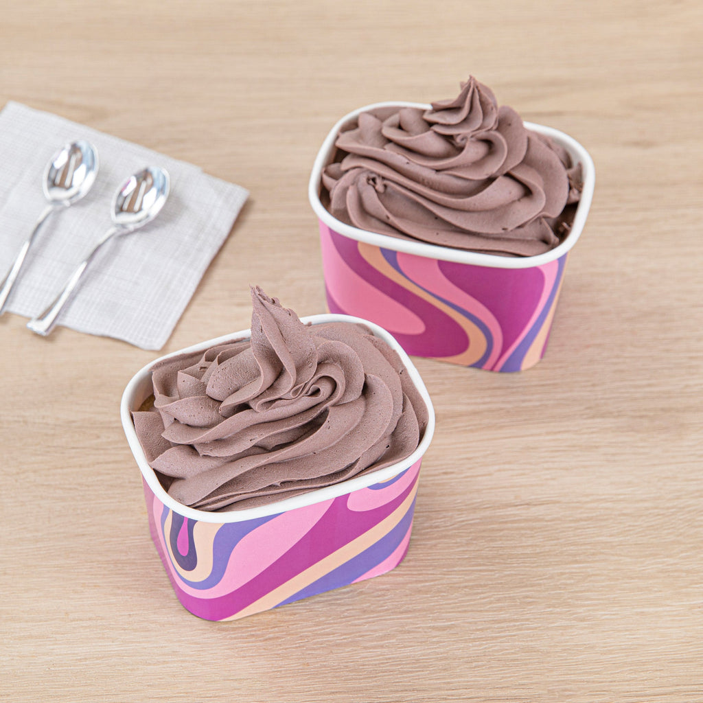 Coppetta 12 oz Square Midnight Groove Paper To Go Cup - 4 1/4" x 3 1/4" x 2 3/4" - 200 count box