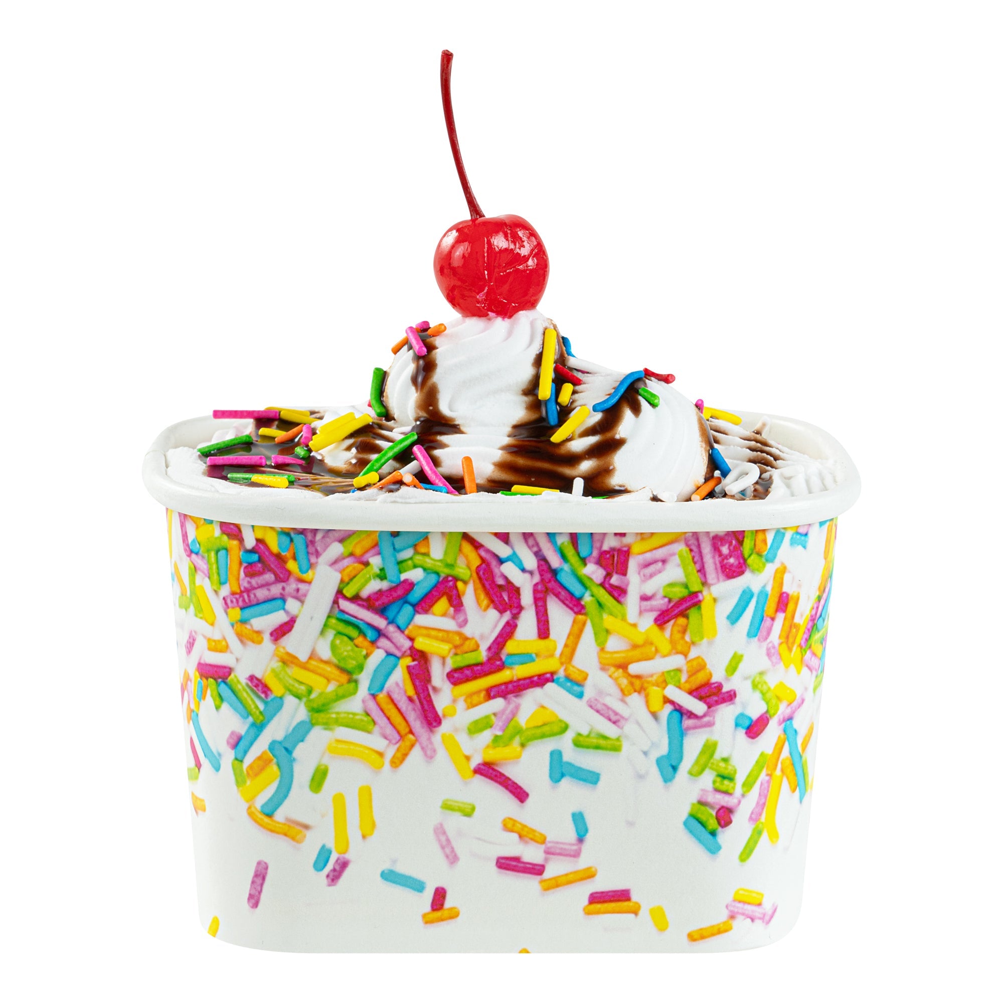 Coppetta 12 oz Square Paper To Go Cup - with Party Sprinkles - 4 1/4" x 3 1/4" x 2 3/4" - 200 count box