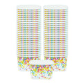 Coppetta 12 oz Square Paper To Go Cup - with Party Sprinkles - 4 1/4" x 3 1/4" x 2 3/4" - 200 count box