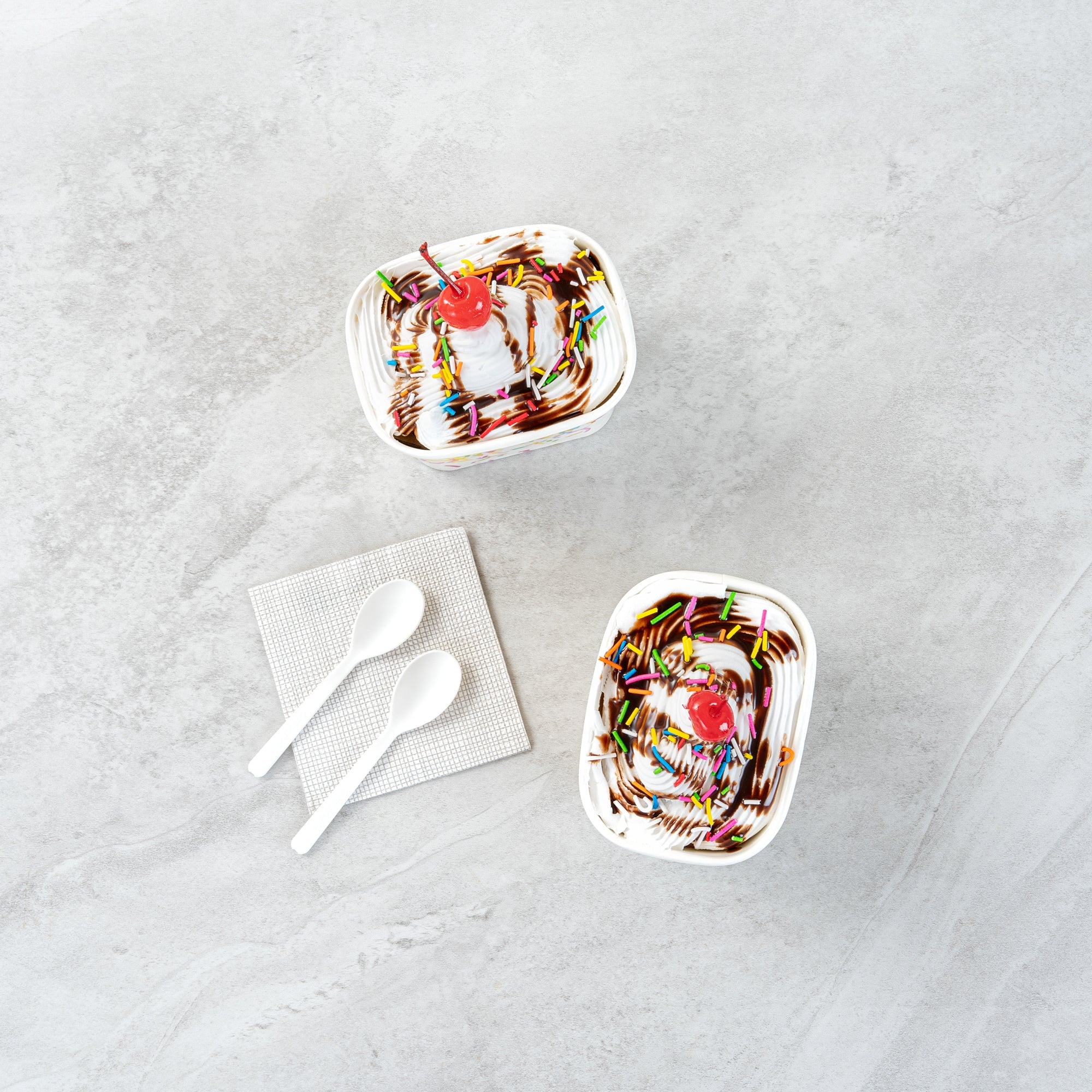 Coppetta 12 oz Square Paper To Go Cup - with Party Sprinkles - 4 1/4" x 3 1/4" x 2 3/4" - 200 count box