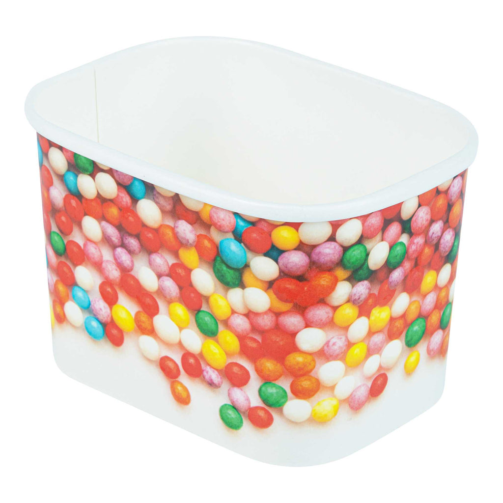 Coppetta 12 oz Square Paper To Go Cup - with Round Sprinkles - 4 1/4" x 3 1/4" x 2 3/4" - 50 count box