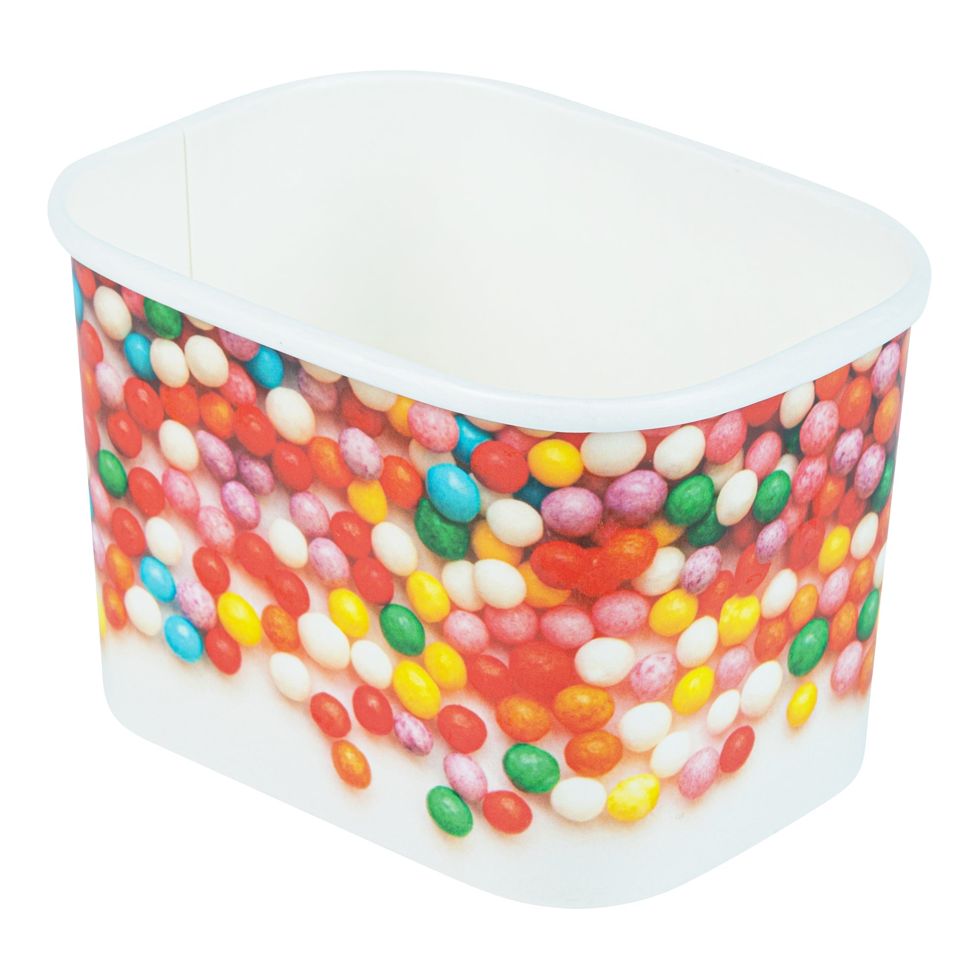 Coppetta 12 oz Square Paper To Go Cup - with Round Sprinkles - 4 1/4" x 3 1/4" x 2 3/4" - 200 count box