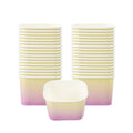 Coppetta 12 oz Square Orange And Blue Ombre Paper To Go Cup - 4 1/4" x 3 1/4" x 2 3/4" - 50 count box