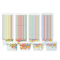 Coppetta 12 oz Square Assorted Sprinkles Paper To Go Cup - 4 1/4" x 3 1/4" x 2 3/4" - 200 count box