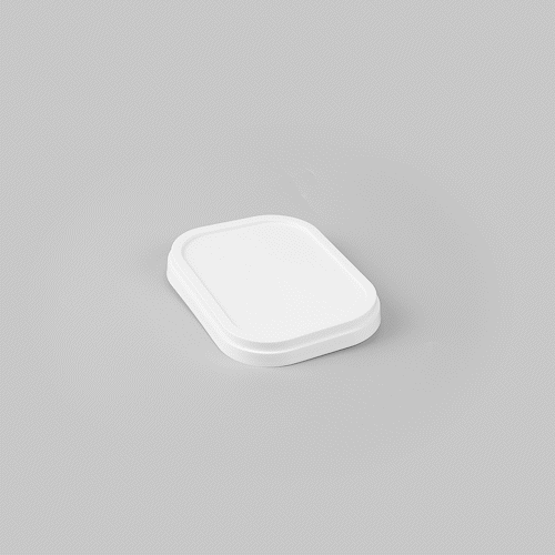 Coppetta Square White Plastic Lid - Fits 7 and 12 oz To Go Cup, with Spoon - 200 count box