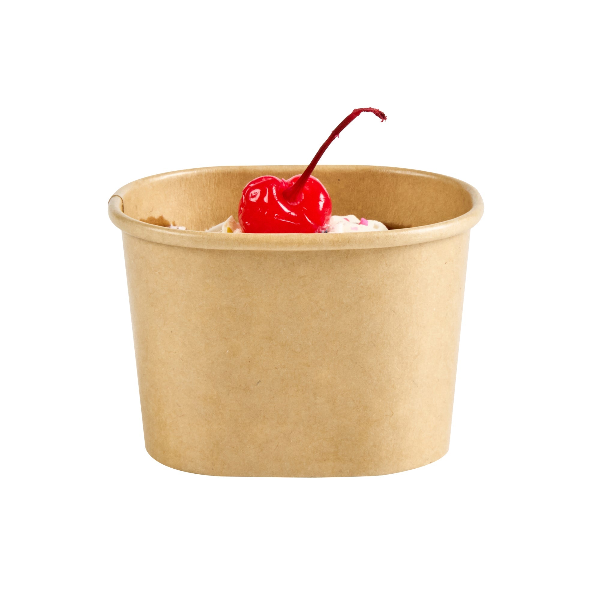 Coppetta 4 oz Square Kraft Paper To Go Cup - 3" x 2 1/2" x 2" - 50 count box