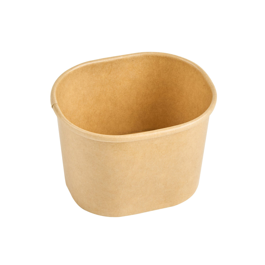 Coppetta 4 oz Square Kraft Paper To Go Cup - 3" x 2 1/2" x 2" - 50 count box