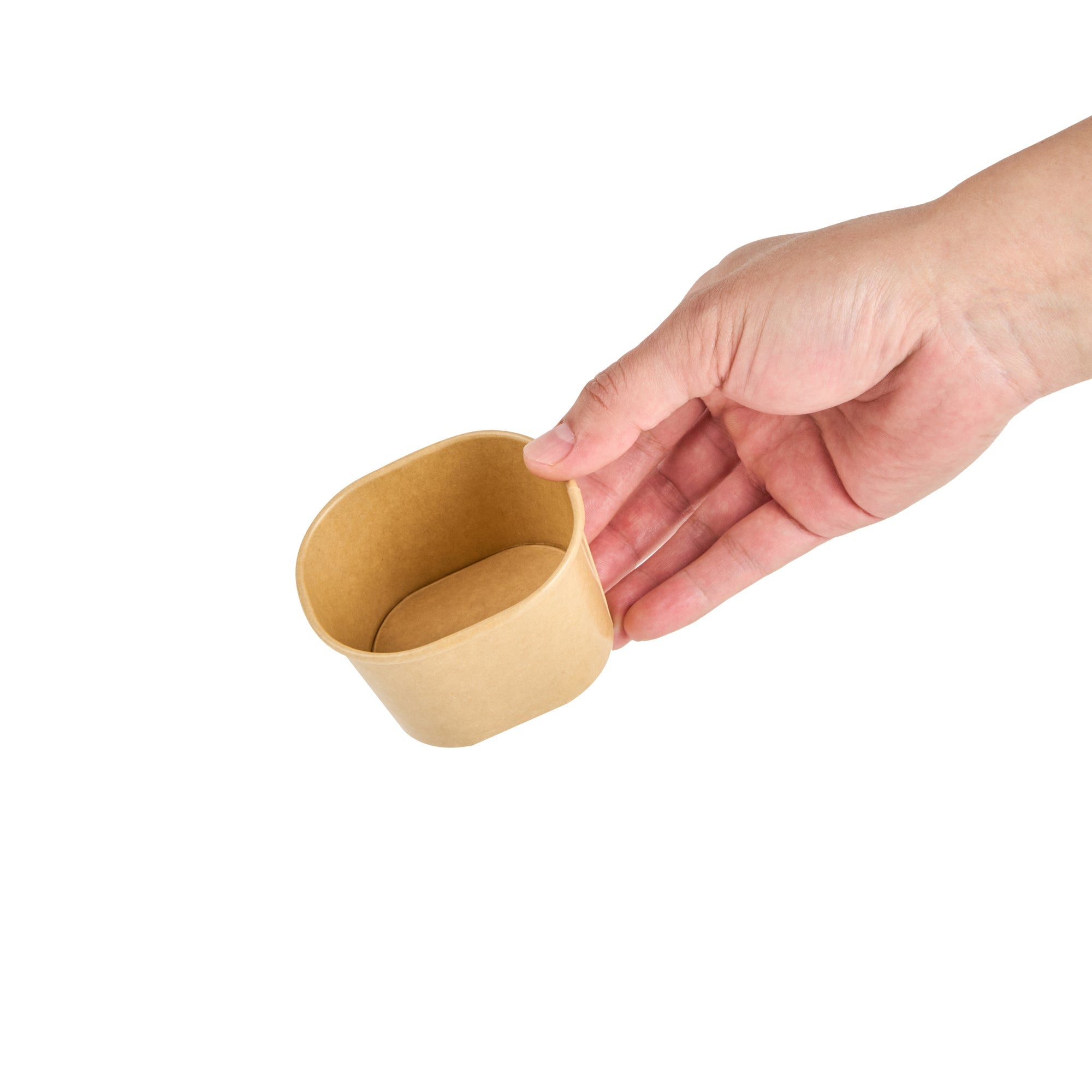 Coppetta 4 oz Square Kraft Paper To Go Cup - 3" x 2 1/2" x 2" - 200 count box