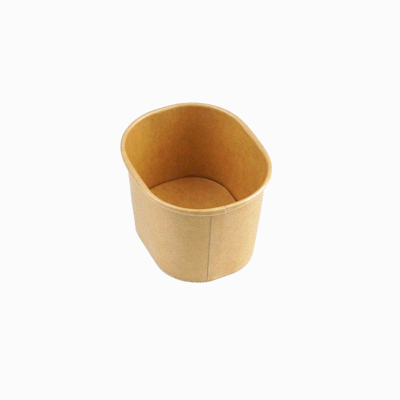 Coppetta 4 oz Square Kraft Paper To Go Cup - 3" x 2 1/2" x 2" - 200 count box
