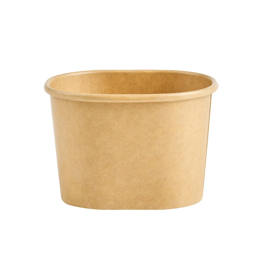 Coppetta 4 oz Square Kraft Paper To Go Cup - 3" x 2 1/2" x 2" - 200 count box
