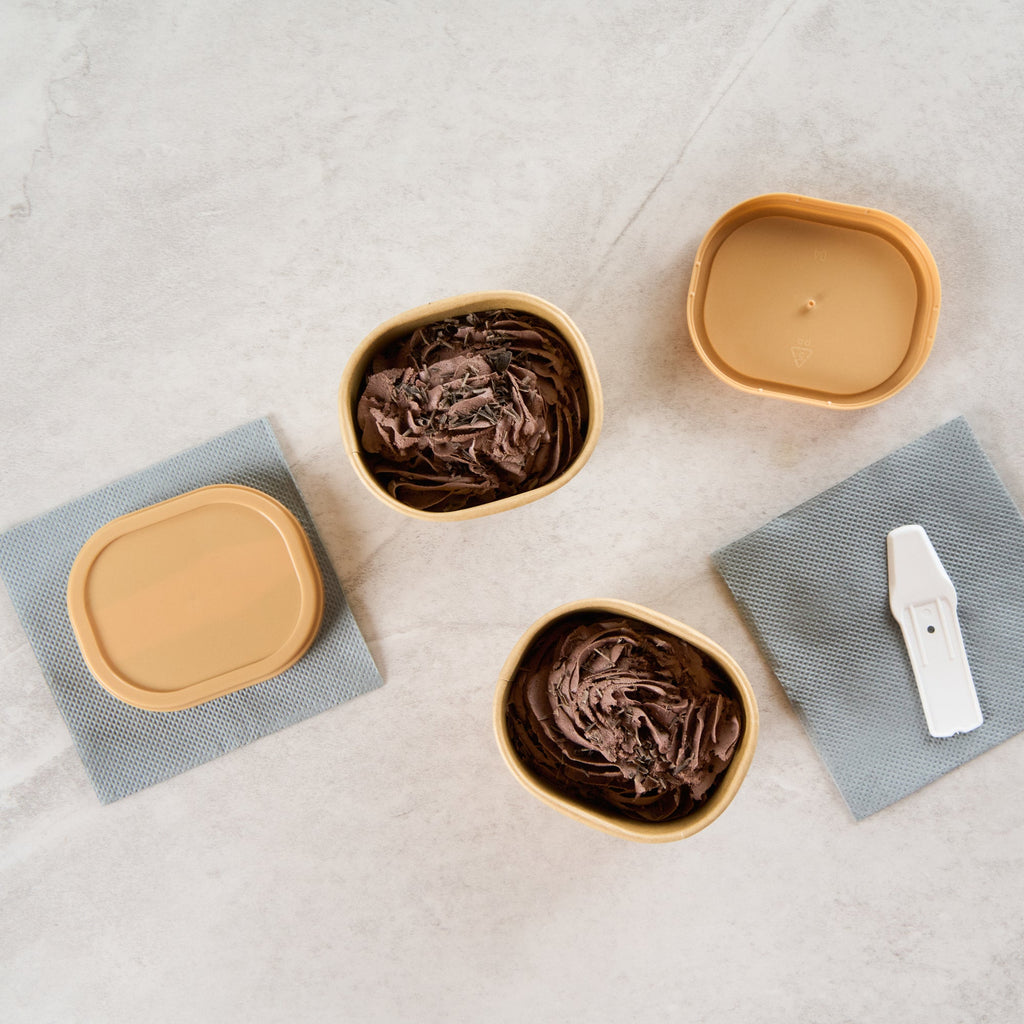 Coppetta 5 oz Square Kraft Paper To Go Cup - 3" x 2 1/2" x 2 1/4" - 50 count box