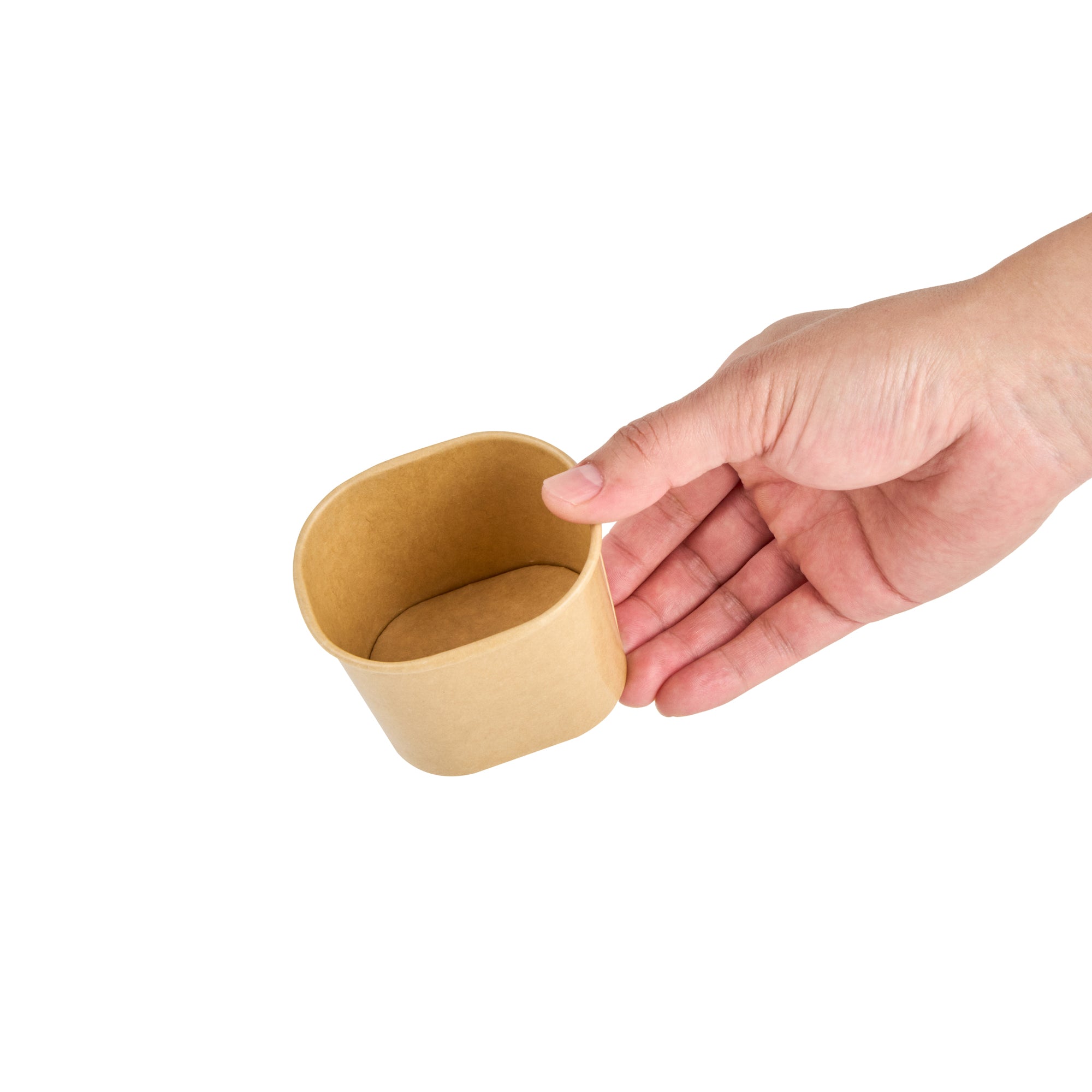 Coppetta 5 oz Square Kraft Paper To Go Cup - 3" x 2 1/2" x 2 1/4" - 200 count box