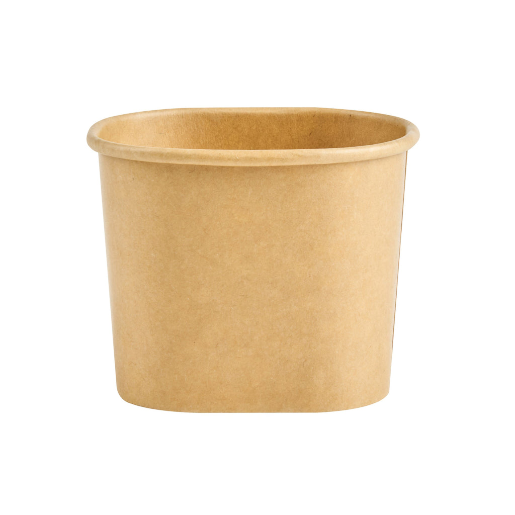 Coppetta 5 oz Square Kraft Paper To Go Cup - 3" x 2 1/2" x 2 1/4" - 200 count box
