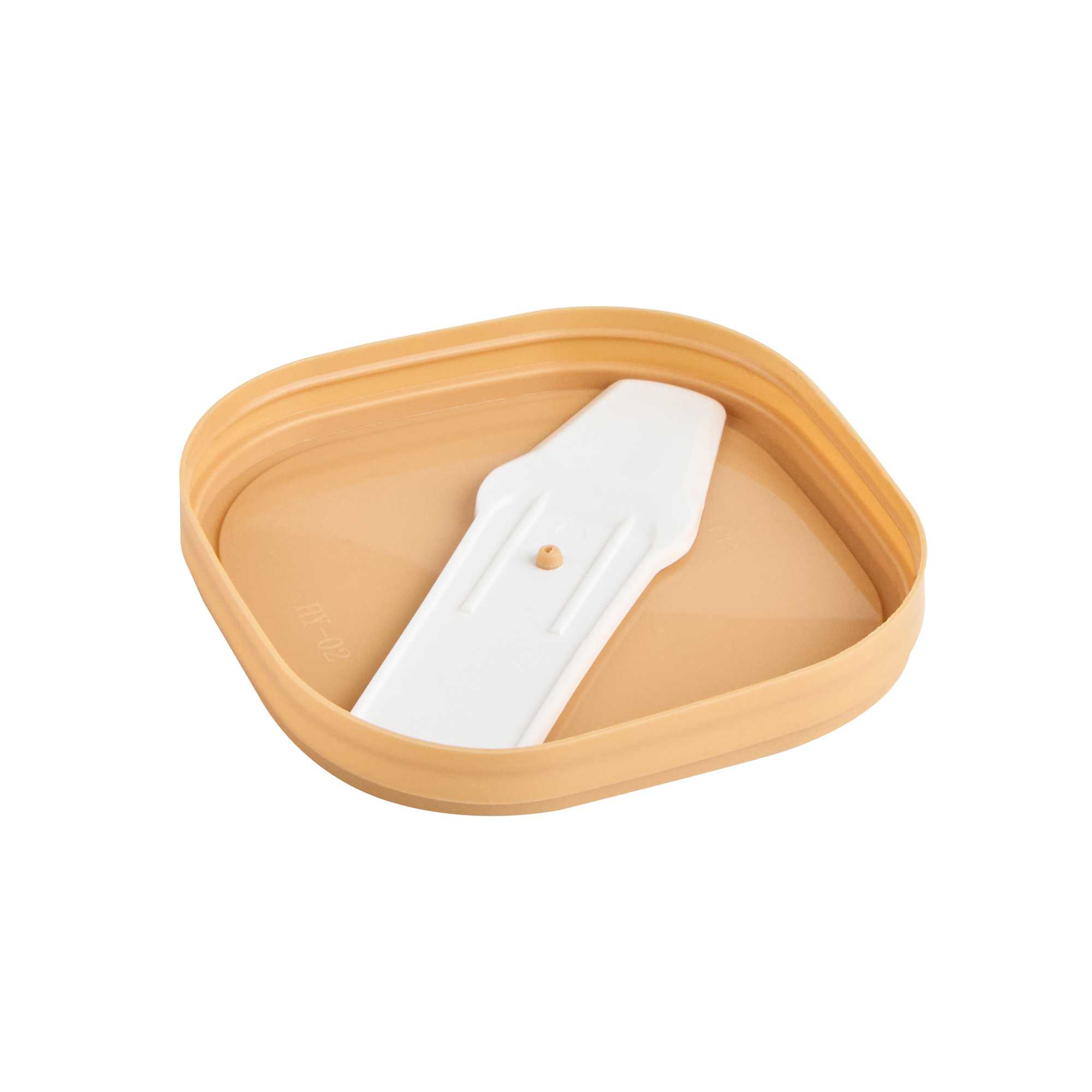 Coppetta Square Brown Plastic Lid - Fits 3 oz To Go Cup, with Spoon - 200 count box