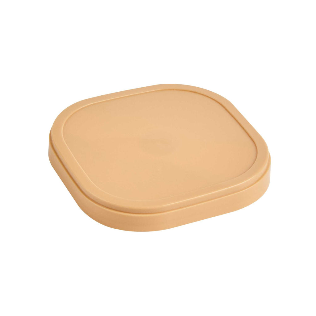 Coppetta Square Brown Plastic Lid - Fits 3 oz To Go Cup, with Spoon - 200 count box
