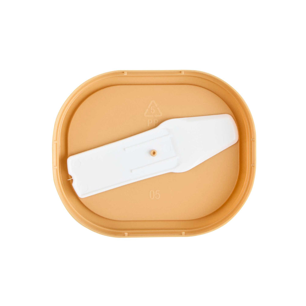 Coppetta Square Brown Plastic Lid - Fits 4 oz To Go Cup, with Spoon - 200 count box