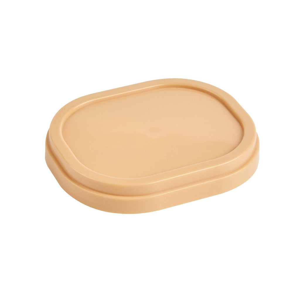 Coppetta Square Brown Plastic Lid - Fits 4 oz To Go Cup, with Spoon - 50 count box