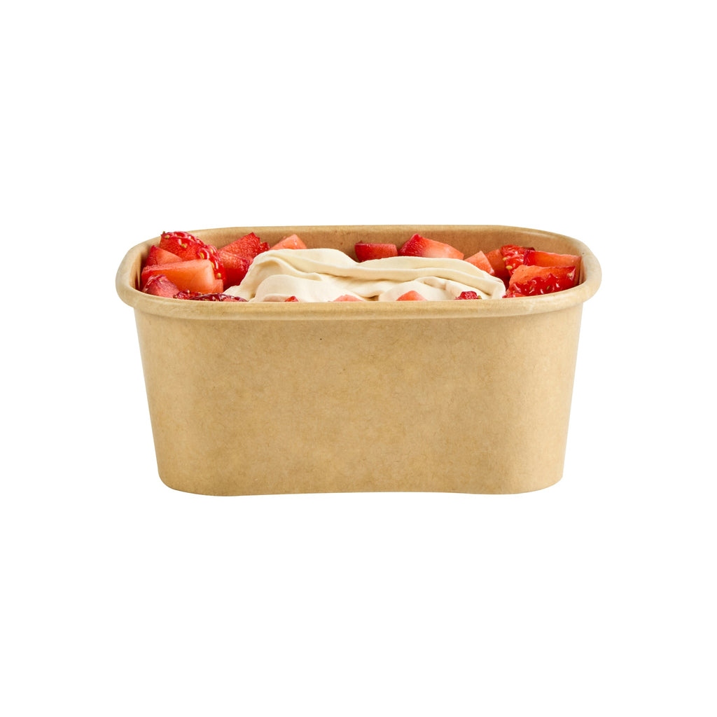 Coppetta 7 oz Square Kraft Paper To Go Cup - 4 1/4" x 3 1/4" x 1 3/4" - 50 count box