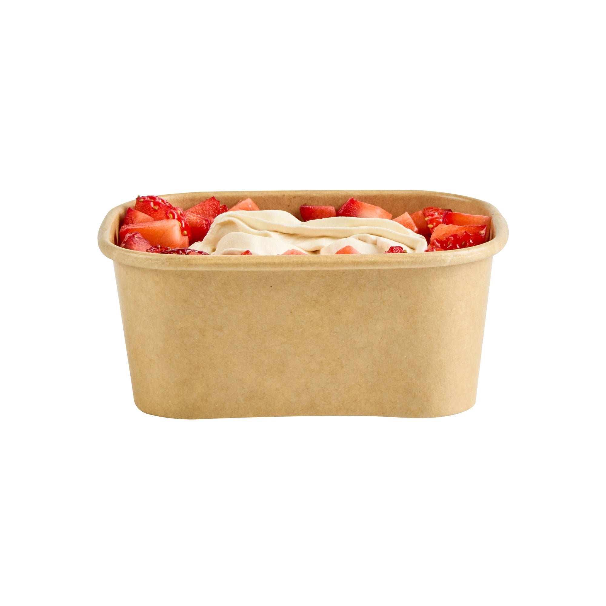 Coppetta 7 oz Square Kraft Paper To Go Cup - 4 1/4" x 3 1/4" x 1 3/4" - 50 count box
