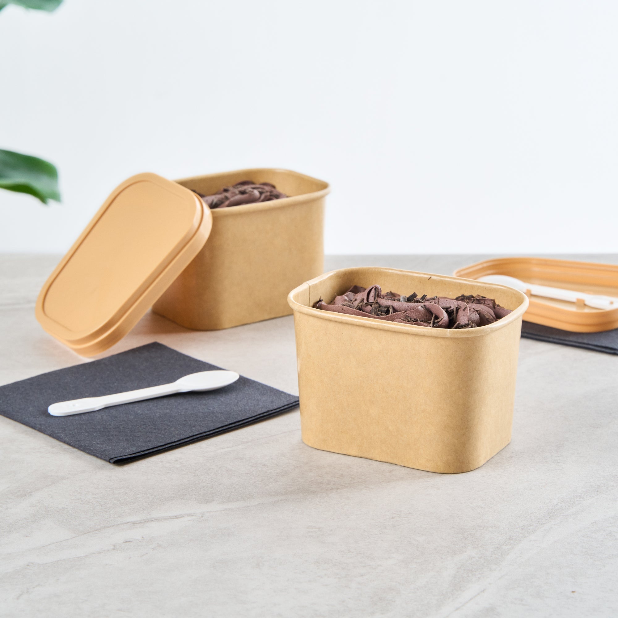 Coppetta 12 oz Square Kraft Paper To Go Cup - 4 1/4" x 3 1/4" x 2 3/4" - 50 count box