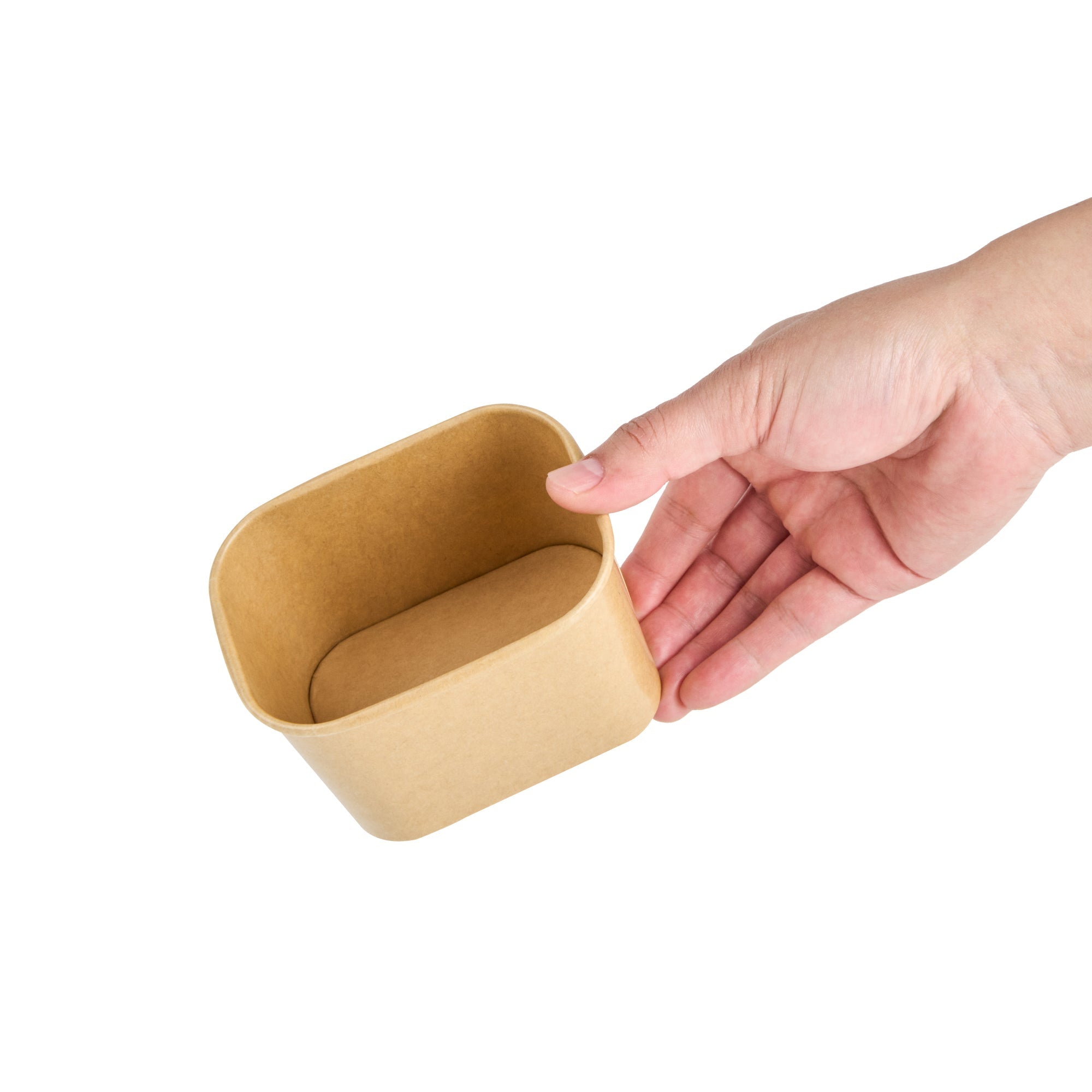 Coppetta 12 oz Square Kraft Paper To Go Cup - 4 1/4" x 3 1/4" x 2 3/4" - 200 count box